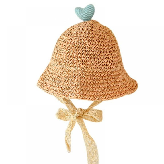 GYRATEDREAM Baby Girl Straw Hat Outdoor Baby Sun Protection Hats Summer Beach Cap for Infant Toddler Girls 2-6 Years