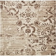 thumbnail image 4 of Unique Loom Rushmore Collection Area Rug - Jefferson (8' Square Chocolate Brown/Beige), 4 of 7
