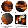 thumbnail image 3 of Designart "Fiery Rhythms Orange Black Fire Drum Tools I" Music Art Living Room Set, 3 of 5