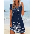 thumbnail image 5 of Zeagoo Summer Dresses for Women 2025 Vacation Sun Dress Women's A Line Dresses with Pockets Shift Dress Short Sleeve Beach Dress Loose T Shirt Dresses, 5 of 6