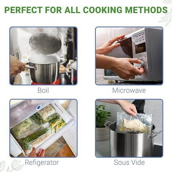 200 Pack Clear 10" x 12", 3 mil Vacuum Chamber Bags Great for Food Preservation, Freezer Storage Chamber Vacuum Sealer Bags with Tear Notch