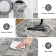 thumbnail image 5 of 2'x8' Runner Rugs, Yamaziot Vintage Washable Hallway Rug Runner with Rubber Backing, Non-Slip Distressed Carpet Floor Mat for Bedroom, Kitchen, Laundry, Entrance, Gray, 5 of 10