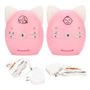 Audio Baby Monitor Wireless Digital Focus 2 Way Talk Long Range Night Light US Plug 100?240V Pink