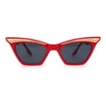 thumbnail image 1 of Womens Gold Metal Eyebrow Square Cat Eye Horn Rim Sunglasses Red Black, 1 of 4