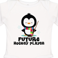 thumbnail image 4 of Inktastic Future Hockey Player Penguin Boys or Girls Long Sleeve Baby Bodysuit, 4 of 5