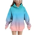 thumbnail image 2 of ZACPNCV Cute Hoodies for Girls Oversized Pullover Sweatshirts Long Sleeve Trendy Shirts Preppy Clothes Sky Blue 5-6 Years, 2 of 9