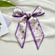 thumbnail image 1 of Nvzi Bufanda elegante, bufanda de rayas largas de la serie púrpura, tira fina y estrecha, lazo para el cuello, lazo para el cabello, decoración para bolsos, cinta para regalo de mano -1 pieza (B), 1 of 1