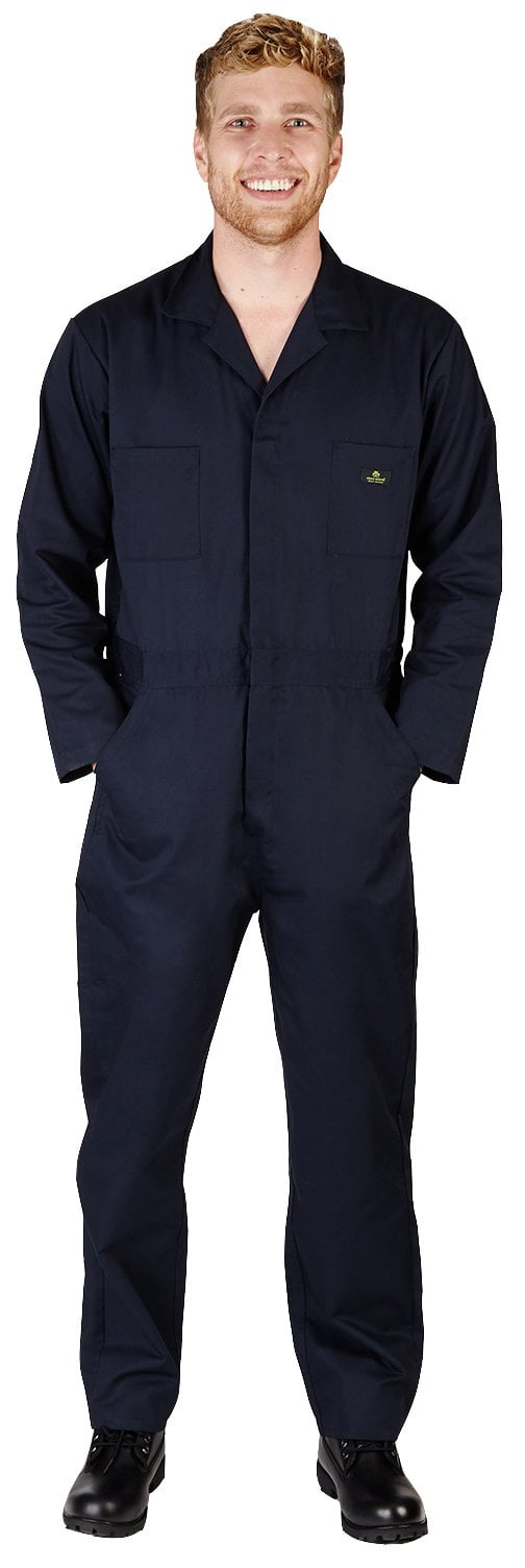 NATURAL WORKWEAR Order 1 Size Bigger Mens Long Sleeve Basic Blended Work Coverall Includes Big /& Tall Sizes