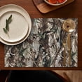 thumbnail image 5 of Tree Bark Camo Branches Pattern Summer Placemats Table Placemats Set Of 4-Linen Kitchen Washable Placemats Table Mats 11.8"x17.7" Non-Slip Heat Resistant, 5 of 6