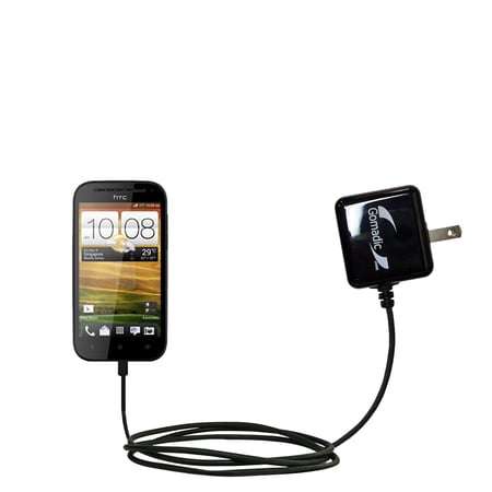 Gomadic Intelligent Compact AC Home Wall Charger suitable for the HTC One VX - High output power with a convenient, foldable plug design - Uses TipExc