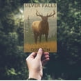 thumbnail image 2 of Silver Falls State Park, Oregon, Elk (4x6 Birch Wood Postcards, 2-Pack Stationary, Rustic Home Wall Decor), 2 of 5