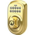 thumbnail image 6 of Schlage Bright Brass Steel Electronic Deadbolt, 6 of 8