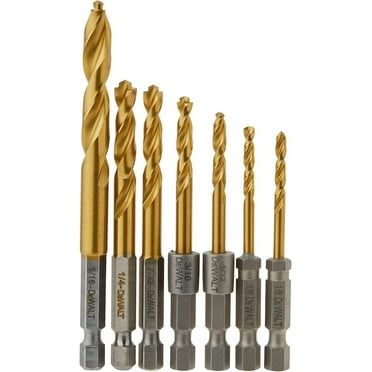 DEWALT Drill Bit Set, Impact Ready, Titanium Nitride Coated, 7-Piece DD5157