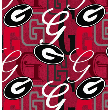Official Licensed NCAA University of Georgia Letters Fabric by the Yard