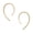 1" inch - 18k Gold Plated, variant on Upside Down Hoop Earrings - Gold Hypoallergenic Wire Threader Hoops for Women