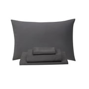 Mainstays Black Reversible 5-Piece Bed in a Bag Comforter Set with Sheets, Twin XL