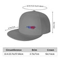 thumbnail image 4 of DouZhe Flat Brim Cap Snapback Hat, America Eagle Prints Adjustable Gray Adult Baseball Cap, 4 of 7