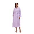 thumbnail image 4 of EA'S SECRET 100% Cotton Womens Robe Lightweight Long Kimono Bath Robe Soft Knit Spa Robes Ladies Loungewear with Pockets(Purple,2XL), 4 of 8