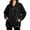 01-Black2899, variant on Womens Snap Button Collared Pullover Sweatshirt Oversized Long Sleeve Casual Tunic Top