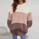 thumbnail image 2 of Suéter de felpa gruesa gruesa contrastante suelta informal de moda para mujer Fridja fksj733, 2 of 5