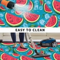 thumbnail image 5 of Watermelon Outdoor Rug for Patio/Deck/Porch, Non-Slip Large Area Rug 5 x 7 Ft, Summer Cartoon Tropical Fruit Ice Cubes Indoor Outdoor Rugs Washable Area Rugs, Reversible Camping Rug Carpet Runner, 5 of 8