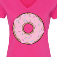 thumbnail image 4 of Inktastic Pink Donut, Donut With Colorful Sprinkles, Frosting Women's V-Neck T-Shirt, 4 of 5