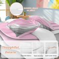 thumbnail image 2 of Abstract Beach 4 Piece Duvet Cover Set Queen Size Aesthetic Grey to Pink Gradient Soft Bedding Set Comforter Cover, 1 Duvet Cover 1 Flat Sheets and 2 Pillowcases, 2 of 9