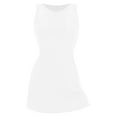 thumbnail image 4 of Summer Athletic Sundress for Women Casual Two Piece High Waist Dress with Pocket Bottoms Modest Slim Workout Outfits, White, S, 4 of 5