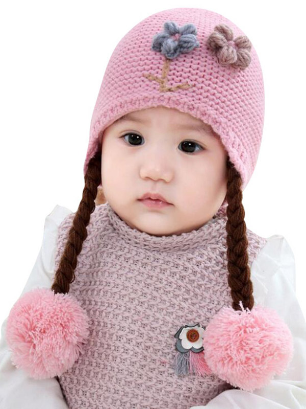 Girls Ear Warmers With Matching Pompom