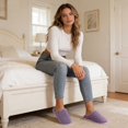 thumbnail image 2 of Litfun Women's Fuzzy Slippers Winter Comfy Indoor House Slippers Soft Memory Foam Shoes, Purple, 2 of 7