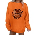 thumbnail image 1 of Camiseta de manga larga con estampado de cuello redondo informal para mujer de Acción de Gracias Pompotops  gfhjh9957, 1 of 7