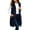 03-Navy, variant on Womens Long Zip Up Hoodies Sleeveless Drawstring Hooded Sweatshirt Jackets Fall Winter Warm Waistcoat with Pockets