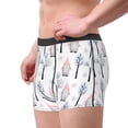 thumbnail image 2 of Yiaed Pink oldman Winter Forest Print Men's Soft Cotton Boxer Shorts Breathable Boxers Underwear Moisture-Wicking Underwear Stretch Boxer Briefs for Man-XX-Large, 2 of 5