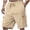 Khaki, variant on Dxzfnsa Men's Cargo Casual Shorts Quick Dry Lightweight Stretch Athletic Shorts for Men with Pockets Outdoor Running Gym S-2XL