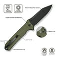 thumbnail image 3 of CIVIVI Neurohaptic Pocket Folding Knife with 3.74'' Nitro-V Blade G10 Handle, Reversible Clip, Gift for Men Women C23080-3, 3 of 8