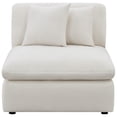 thumbnail image 2 of Benjara Jane 38" Sectional Armless Chair- Plush Cushioned Back- Off White, 2 of 5