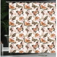 thumbnail image 4 of Ambesonne Vintage Shower Curtain, Love Letters Watercolor, 69"Wx70"L, Vermilion Peach Black, 4 of 5