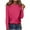 Watermelon Red, variant on Duoif Women's Tops Women's Round Neck Long Sleeve Top Solid Color Casual T Shirt Tshirts Shirts for Women Purple L