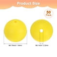 thumbnail image 3 of 50-Pack Silicone Beads 19mm Bright Yellow Round Loose Rubber Beads for DIY Crafts/Bracelet/Necklace, 3 of 7