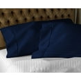 thumbnail image 2 of CCNY Set of 2 Pillow Covers Navy Blue - Standard 20x26 Size Stripe Pattern 600 TC 100% Egyptian Cotton Soft Pillow Cushion Cover, 2 of 7