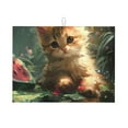 thumbnail image 1 of Bingfone Cute Kitten Water Lilies 18" x 24"Dish Drying Mat for Kitchen Counter,Ultra Absorbent Microfiber, 1 of 7