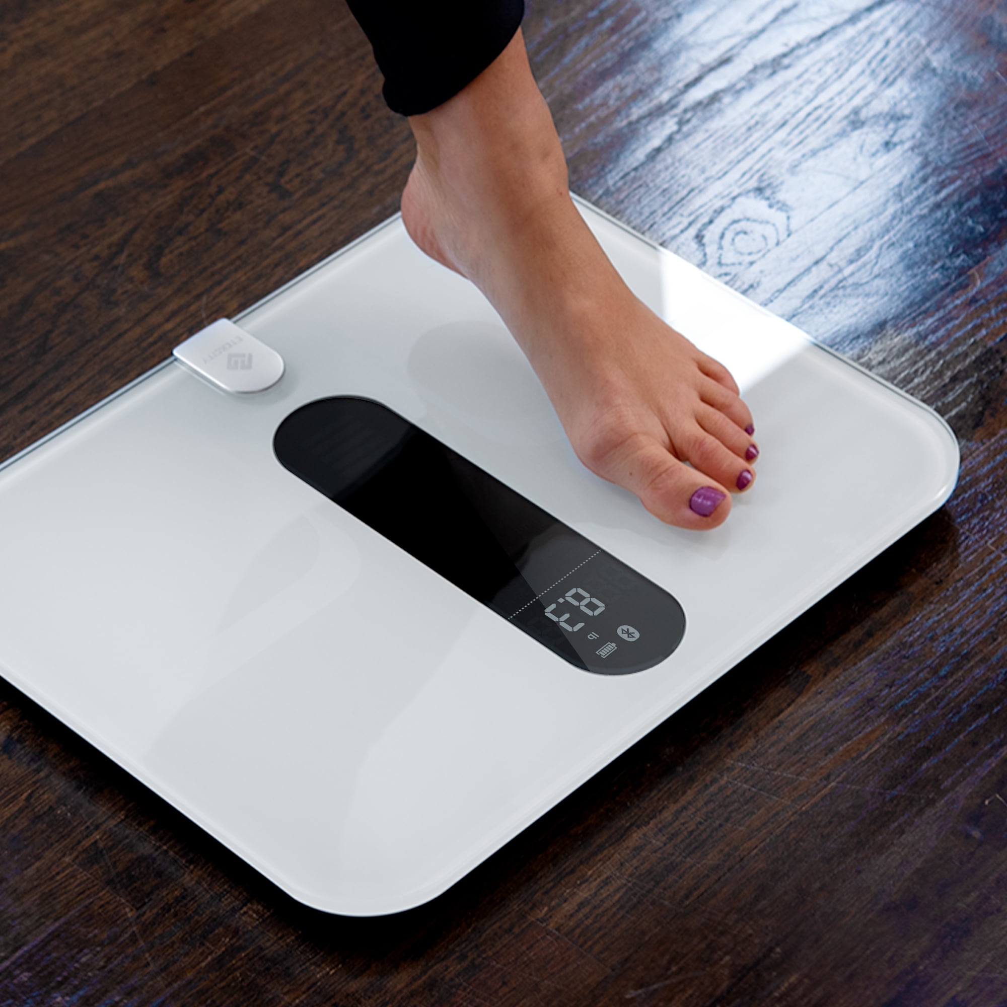 Etekcity Smart Fitness Scale with Resistance Bands in Black