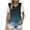 Blue, variant on Summer Tops for Women 2025 Trendy Plus Size Elegant Blouses for Women Cute Big Gym Tshirts Comfy Womens White Tank Top Racerback Letter Print Tee