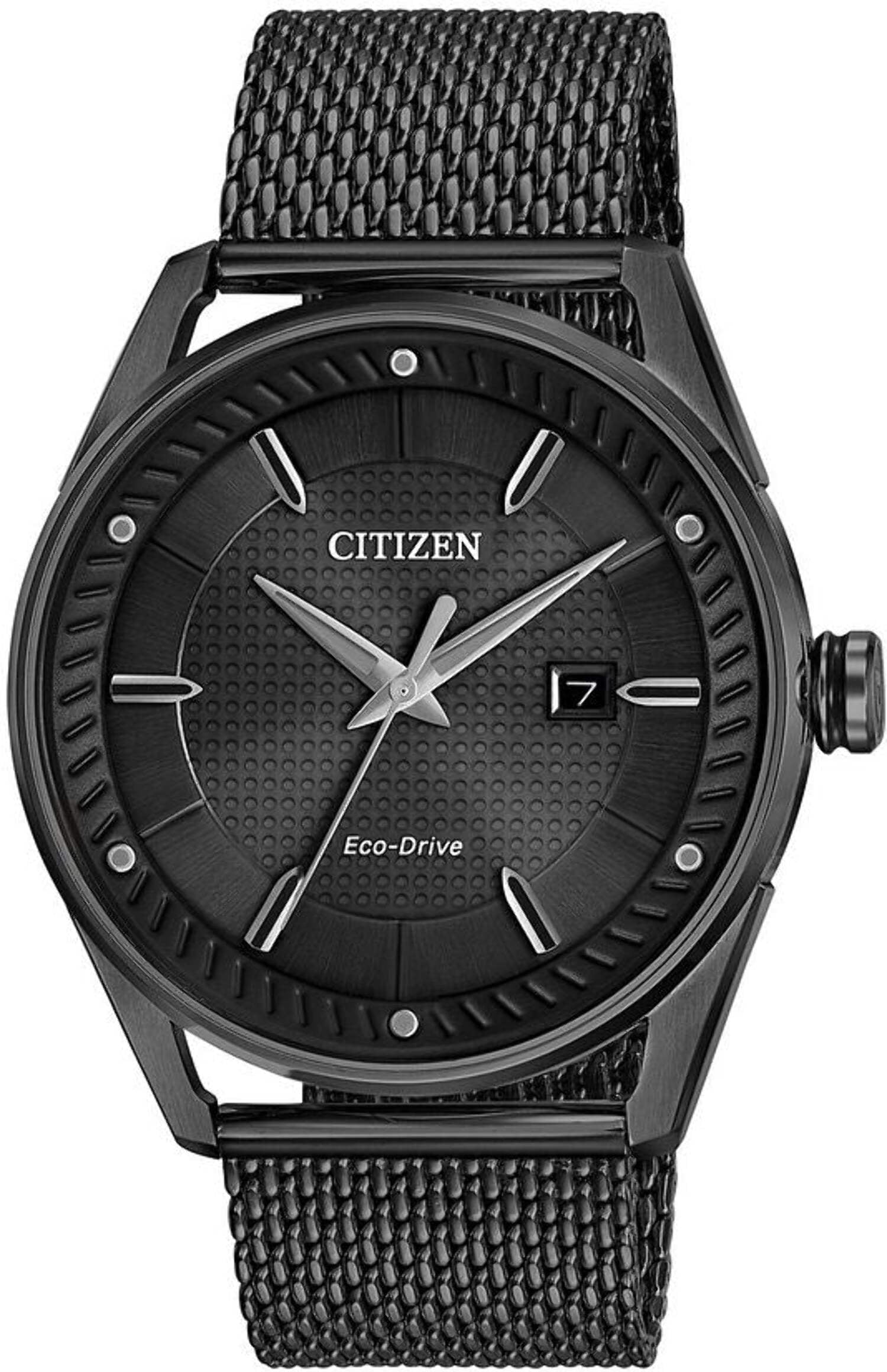 Citizen Men's Eco-Drive Black IP Stainless Steel Watch BM6985-55E