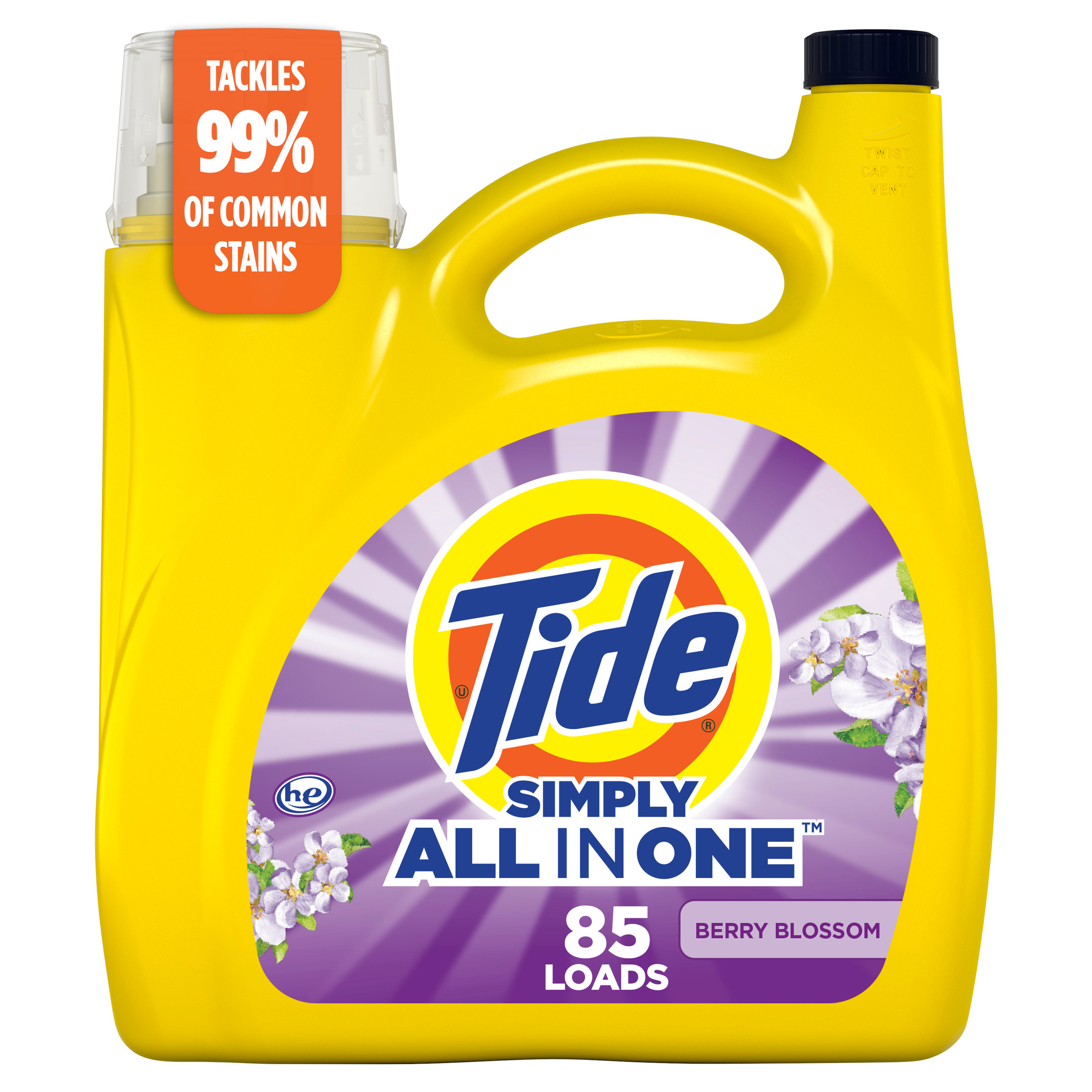 Tide Simply Clean & Fresh Berry Blossom, 107 fl oz photo 1