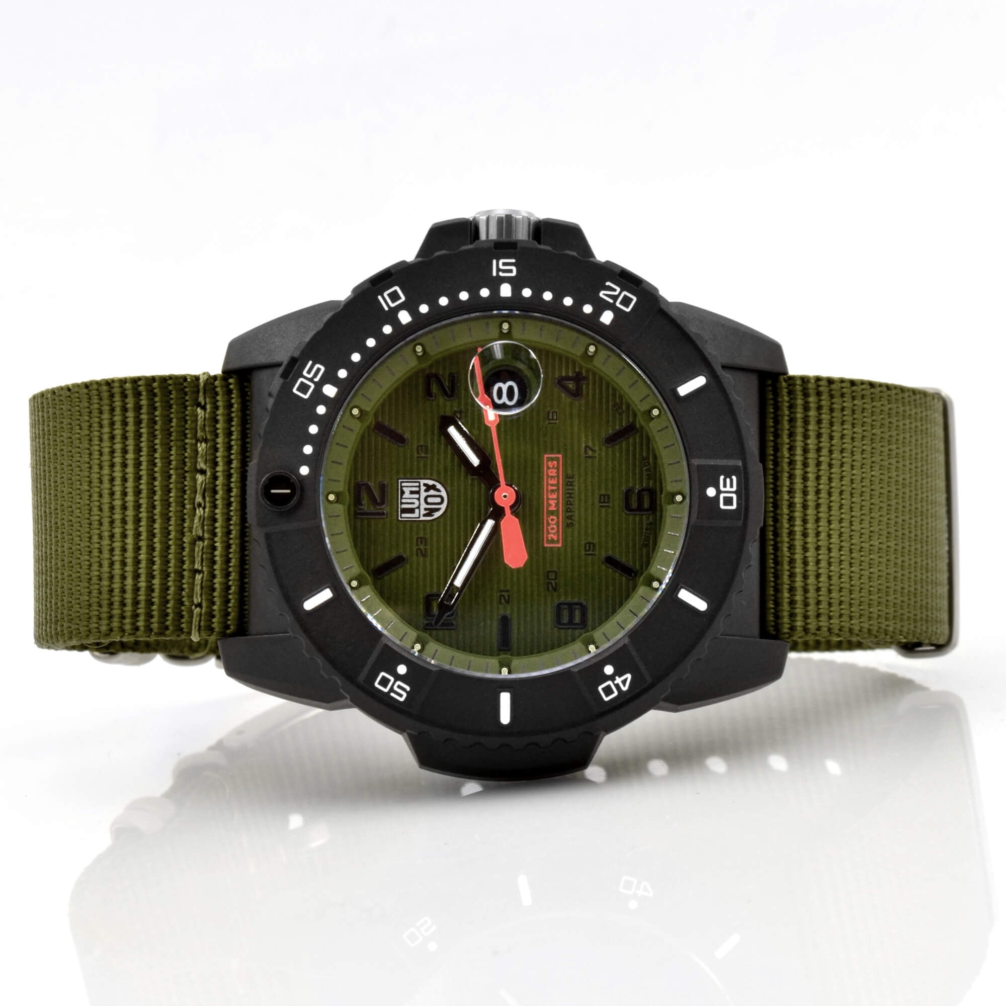 ルミノックス　ネイビーシールズ　3617　3600シリーズ Luminox, Men's Navy Seal Green Dial Strap Watch, 44 mm, Black