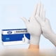 thumbnail image 1 of Guantes de nitrilo desechables blancos de 9 pulgadas sin polvo con dedos de lino, antideslizantes, a prueba de ácidos y álcalis, guantes de nitrilo de goma para fábricas electrónicas, 1 of 4
