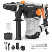 Towallmark 1-1/4 Inch SDS-Plus Rotary Hammer Drill for Heavy Duty, 12.5Amp 7J Demolition Drill, 4 in 1 Multifunctional Hammer Drills for Concrete, Tile Removal, Wall Brick, Stones, Cement and Metal