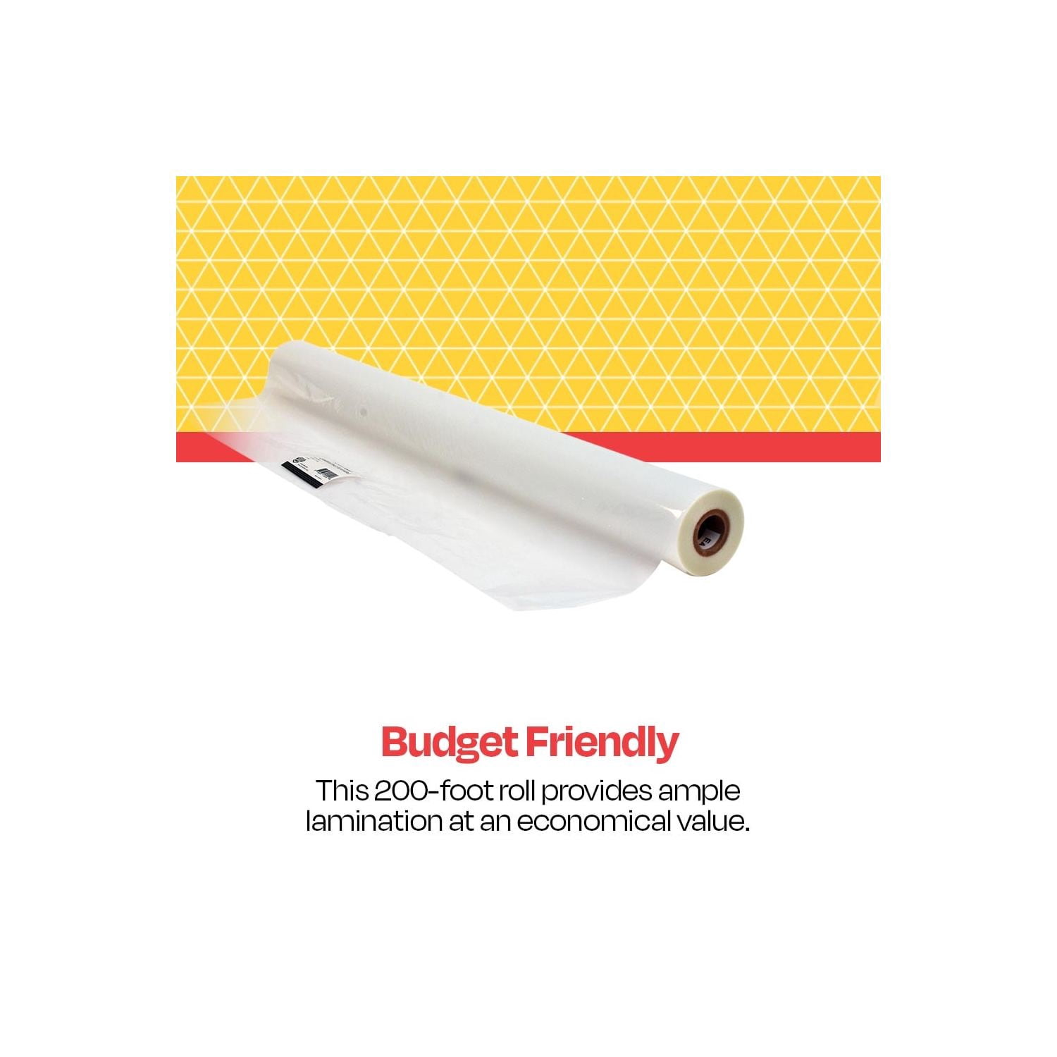 Laminating Film Roll, 25 Inches x 200 Feet, 1.5 mil Thick, High Gloss