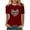 #3-Wine, variant on Patlollav Womens Tops,Ladies Tee Shirts Plus Size Fashion Funny Print Casualfit Blouse